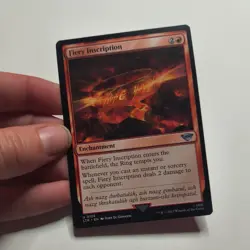 Fiery Inscription 0126 Uncommon Non Foil Lord of the Rings MTG Near Mint - Image 1