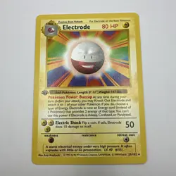 Electrode #21/102 1st Edition Shadowless Base Set Pokemon TCG - Image 2