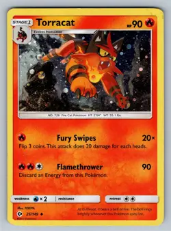 Torracat (Cosmos Holo) 25/149 Holo Promo League & Championship Cards Pokemon LP - Image 1