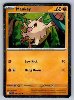 Mankey 106/193 Holo Common Miscellaneous Cards & Products Pokemon Near Mint - Image 1