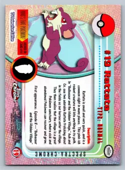 Rattata #19 Topps Spectra Chrome Trading Cards Series 1 Pokemon - Image 2