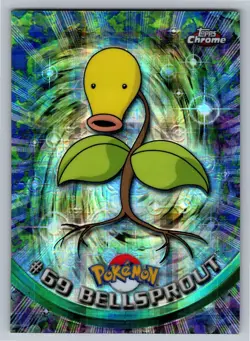 Bellsprout #69 Topps Tekno Chrome Trading Cards Series 1 Pokemon - Image 1