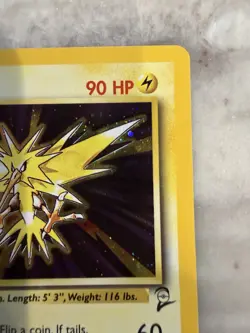 Pokemon TCG Zapdos Base Set 2 Holo Unlimited Rare Card 20/130 - Image 3