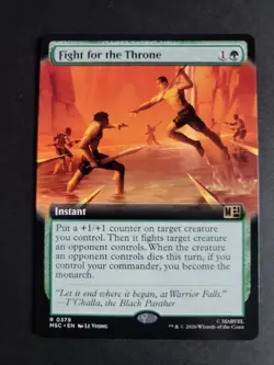 Fight for the Throne (Extended Art) Rare MTG Marvel Super Heroes Commander - Image 1