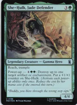 She-Hulk, Jade Defender 188 Marvel Super Heroes Magic: The Gathering Foil NM - Image 1
