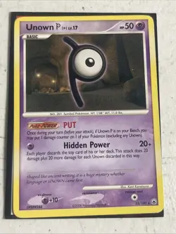 2008 Pokemon Majestic Dawn Regular Unown 33/100 LP - Image 1