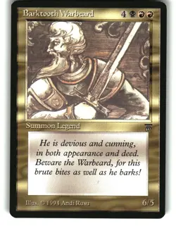 Magic the Gathering - Legends Barktooth Warbeard Uncommon 1994 - Image 1