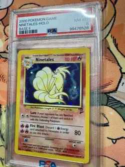 2000 POKEMON BASE SET 2 #13 NINETALES-HOLO PSA 8 - Image 2
