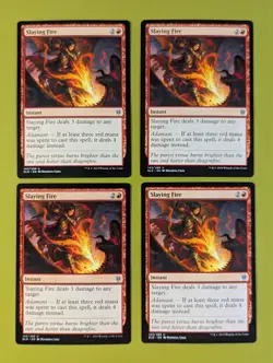 Slaying Fire x4 Throne of Eldraine 4x Playset Magic the Gathering MTG - Image 1