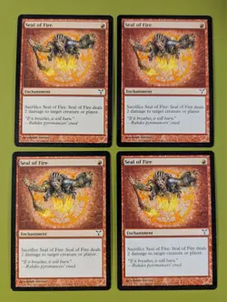 Seal of Fire x4 Dissension 4x Playset Magic the Gathering MTG - Image 1