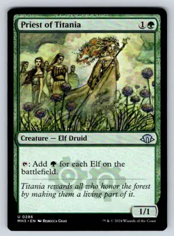 Priest of Titania 286 NM Modern Horizons 3 MTG - Image 1