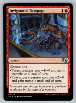 Invigorated Rampage 567 Uncommon Foundations Jumpstart Magic: The Gathering NM - Image 1