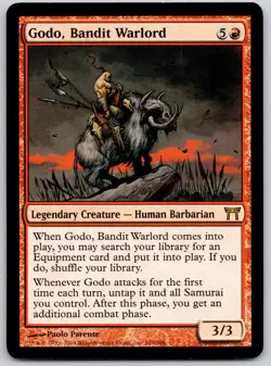 Godo, Bandit Warlord 169 Rare Champions of Kamigawa Magic: The Gathering LP - Image 1