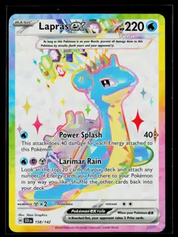Pokemon Company Lapras ex 158/142 SV07 Stellar Crown Full Art Holo EN 2024 NM - Image 1