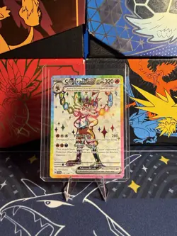 Pokemon TCG Cinderace EX Full Art Ultra Rare Rainbow Holo 157/142 Stellar NM - Image 1