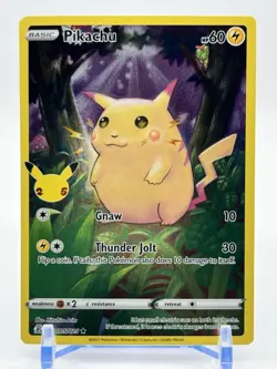 Pikachu 005/025 Celebrations Holo Rare Pokemon TCG NM "FAT PIKACHU" 😍 (Q) - Image 1