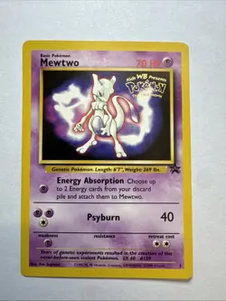 Pokemon TCG Mewtwo Black Star Promo 3 WOTC 1999 WB ‘The First Movie’ Stamp NM💎 - Image 1