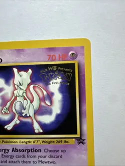 Pokemon TCG Mewtwo Black Star Promo 3 WOTC 1999 WB ‘The First Movie’ Stamp NM💎 - Image 3