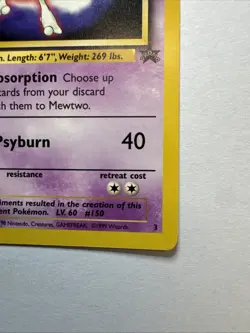 Pokemon TCG Mewtwo Black Star Promo 3 WOTC 1999 WB ‘The First Movie’ Stamp NM💎 - Image 4