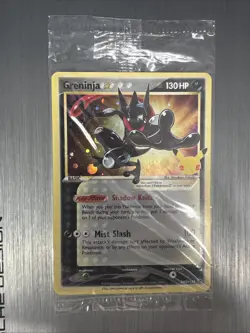 Pokemon Greninja SWSH144 Celebrations Gold Star Promo 25th Anniversary SEALED - Image 1