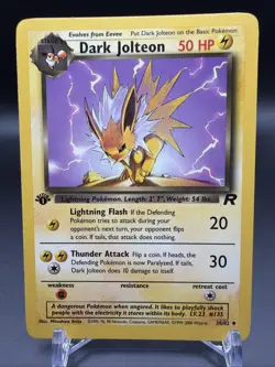 Pokemon TCG Dark Jolteon 38/82 Team Rocket 1st Edition Regular ENG *LP* - Image 1