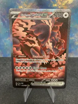 Pokemon TCG Prismatic Evolutions Bloodmoon Ursaluna EX 168/131 SIR - Image 1