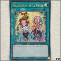 Medallion of the Ice Barrier Alternate Art - BLTR-EN098 - Ultra Rare 1st Yugioh - Image 1