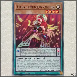Refrain the Melodious Songstress - LEDE-EN009 - Common 1st Edition Yugioh - Image 1