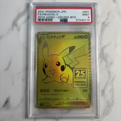 PSA 9 Pikachu V 001/015 Pokemon Card Japanese 25th Anniversary Golden Box Japan - Image 1