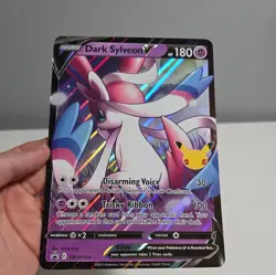 Pokemon TCG Celebrations Dark Sylveon V SWSH134 Jumbo Black Star Promo Card - Image 2