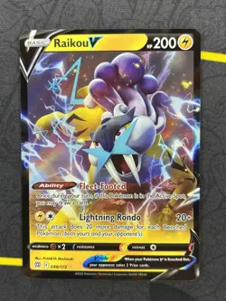 Raikou V 048/172 - Brilliant Stars Ultra Rare Pokemon TCG Card - NM - Image 1