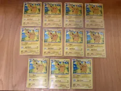 11 Card Bundle - Pokemon TCG Pikachu 42/146 Holo Movie Promo - Image 1