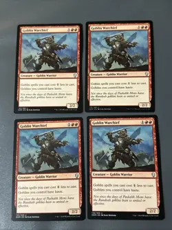 Goblin Warchief X4 Dominaria NM Condition See Pics Front/back - Image 1