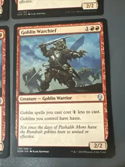 Goblin Warchief X4 Dominaria NM Condition See Pics Front/back - Image 2