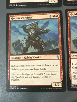Goblin Warchief X4 Dominaria NM Condition See Pics Front/back - Image 3