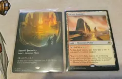 Sacred Foundry X2 (1 Borderles FOIL) Edge Of Eternities Pack Fresh MTG MINT - Image 1