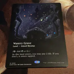 Watery Grave X1 Mtg Edge Of Eternities Nm Borderless Galaxy Foil - Image 1