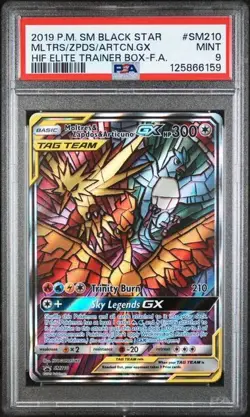 2019 POKEMON SM BLACK STAR PROMO MOLTRES & ZAPDOS & ARTICUNO GX #SM210 PSA 9 - Image 1