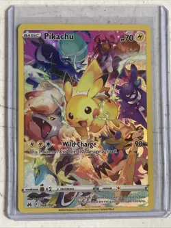 Pokemon TCG Pikachu (Secret) Secret Rare Crown Zenith 160/159 NM Near Mint - Image 1