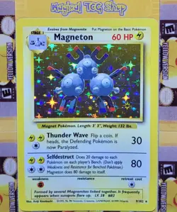 Pokemon Magneton Base Set Holo Rare 9/102 WOTC 1999 NM - Image 1