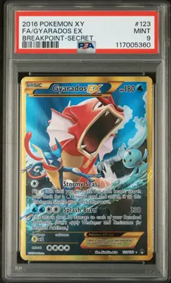 2016 Pokemon Xy Breakpoint #123 Fa/Gyarados Ex Breakpoint-Secret PSA 9 - Image 1