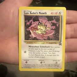 Pokemon Card - Team Rocket's Meowth WOTC Black Star Promo 18 - Image 1