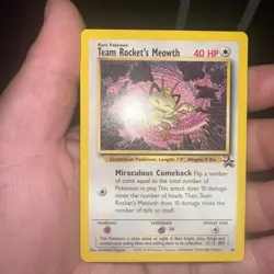 Pokemon Card - Team Rocket's Meowth WOTC Black Star Promo 18 - Image 3
