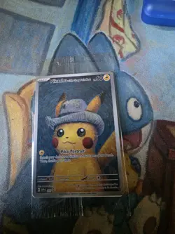 Pokemon Pikachu Card with Grey Felt Hat Van Gogh Promo, Sealed/Unopened NM - Image 1
