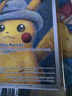 Pokemon Pikachu Card with Grey Felt Hat Van Gogh Promo, Sealed/Unopened NM - Image 4