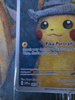 Pokemon Pikachu Card with Grey Felt Hat Van Gogh Promo, Sealed/Unopened NM - Image 5