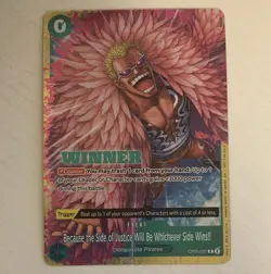 Bandai One Piece Card Game Because the Side of Justice Wins!! Event OP05-037 - Image 1