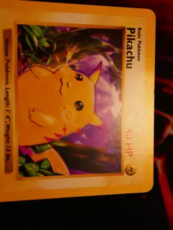 LP/MP(CD Promo)Pokemon PIKACHU Card BASE 58/102 Shadowless Yellow Cheek Glossy#1 - Image 2