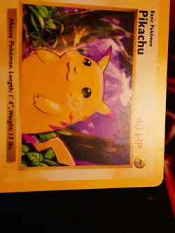 LP/MP(CD Promo)Pokemon PIKACHU Card BASE 58/102 Shadowless Yellow Cheek Glossy#1 - Image 3