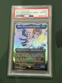 PSA10 MTG Final Fantasy Rikku, Resourceful Guardian Chocobo Foil - Image 1